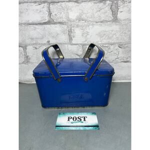 Vintage Metal Blue Lunch Box